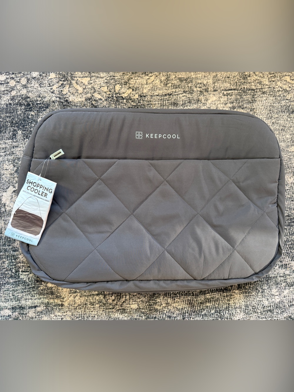 ⚡️NWT⚡️KeepCool Quilted Gray Shopping Cooler Bag